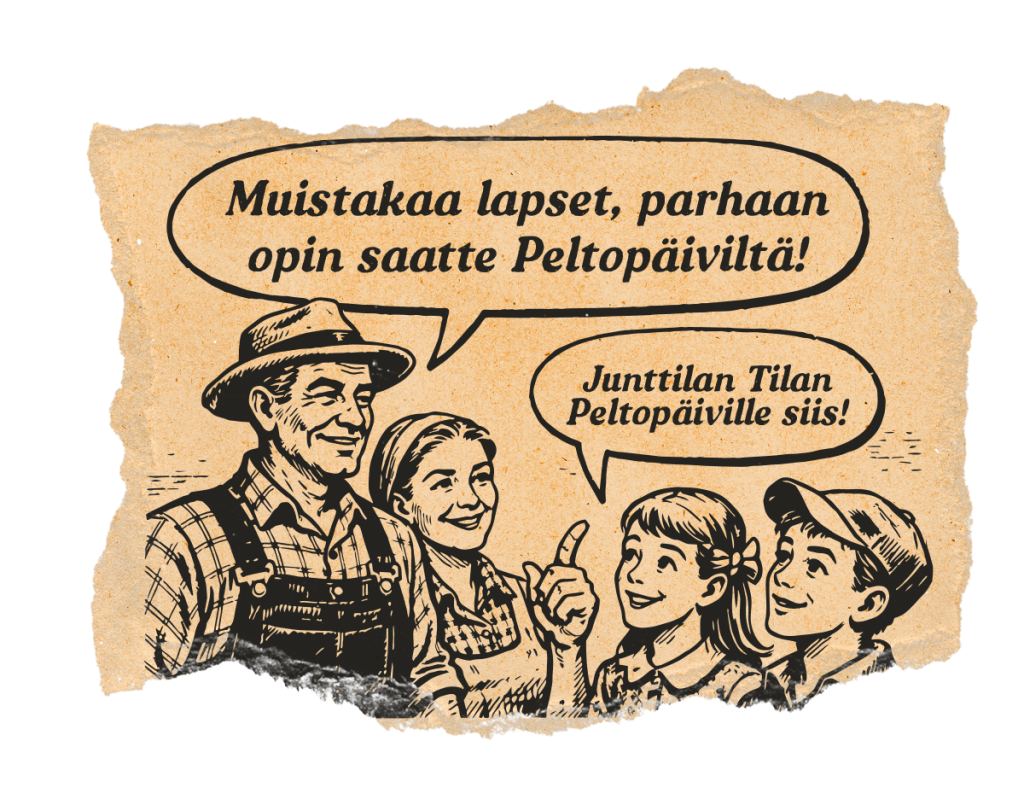 Junttilan Tilan Peltopäivä uutisartikkeli